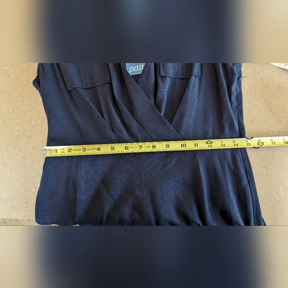 Jones NY Collection Capri Linen Blend Indigo Belted Sleeveless Dress Size 4P NWT - Picture 6 of 9